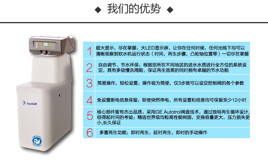 濱特爾中央軟水的優勢